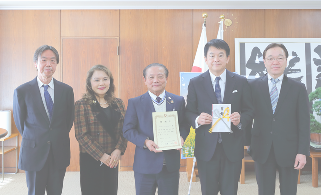 安納芋チャリティー販売の売上金をさいたま市に寄付